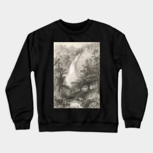 Powerscourt Waterfall, Wicklow, Ireland Crewneck Sweatshirt